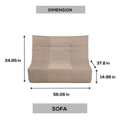 Deko Living Gray Compressed Foam Sofa - CIF50