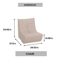 Deko Living Gray Compressed Foam Chair - CIF50