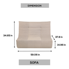 Deko Living Gray Compressed Foam Sofa - CIF50