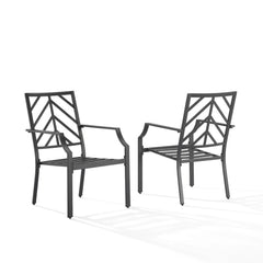Crosley Otto 2pc Outdoor Dining Chair Set - CO6291MB-GY