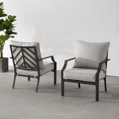 Crosley Otto 2pc Outdoor Chair Set - CO6293MB-GY