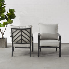 Crosley Otto 2pc Outdoor Chair Set - CO6293MB-GY