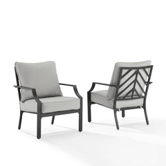 Crosley Otto 2pc Outdoor Chair Set - CO6293MB-GY