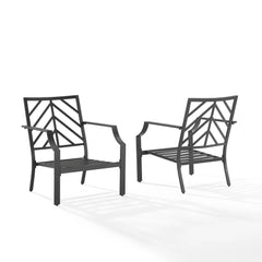 Crosley Otto 2pc Outdoor Chair Set - CO6293MB-GY
