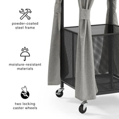 Crosley Grady Outdoor Storage Towel Valet - CO7309MB-GY
