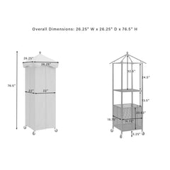 Crosley Grady Outdoor Storage Towel Valet - CO7309MB-GY