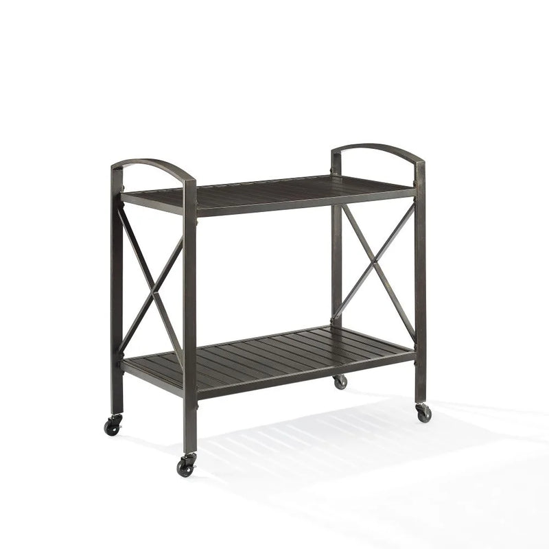 Crosley Kaplan Metal Outdoor Bar Cart - CO7390-BZ