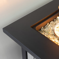 Deko Living 42" Rectangular Outdoor Propane Firetable with Ice Bucket - COB10004
