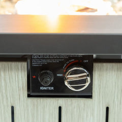 Deko Living 42" Rectangular Outdoor Propane Firetable with Ice Bucket - COB10004