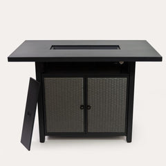 Deko Living 55-Inch Rectangular Outdoor Propane Gas Fire Pit Barstool Table - COB10005