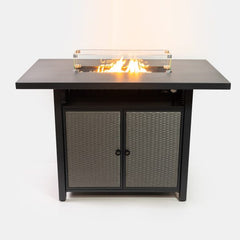 Deko Living 55-Inch Rectangular Outdoor Propane Gas Fire Pit Barstool Table - COB10005