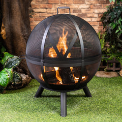 Deko Living 33" Metal Wood Burner Sphere Fire Pit - COB10508