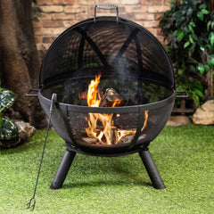 Deko Living 33" Metal Wood Burner Sphere Fire Pit - COB10508