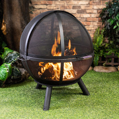 Deko Living 33" Metal Wood Burner Sphere Fire Pit - COB10508