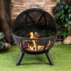 Deko Living 33" Metal Wood Burner Sphere Fire Pit - COB10508