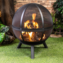 Deko Living 33" Metal Wood Burner Sphere Fire Pit - COB10508