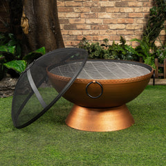 Deko Living 31" Round Outdoor Steel Woodburning Firebowl / Firepit - COB10512