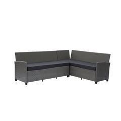 Deko Living Outdoor Wicker Sectional Sofa & Ottoman Set with Table - COP30006