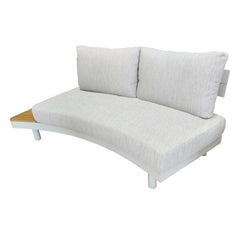 Deko Living 6 Place Seating Outdoor Aluminum and Teak Contour Sofa Set - COP30