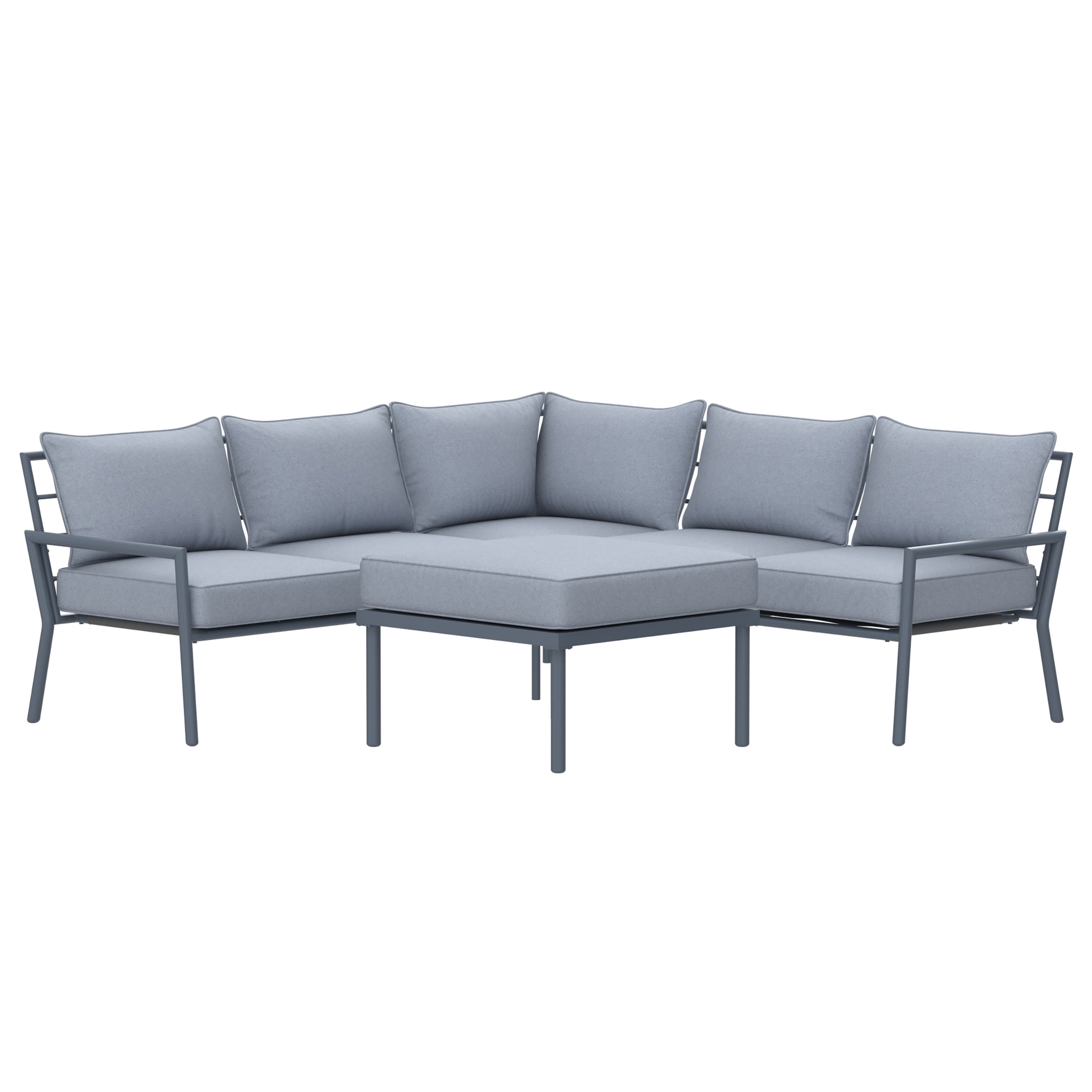 Deko Living 5 Place Seating Outdoor Gray Sofa and Ottoman Set - COP30015