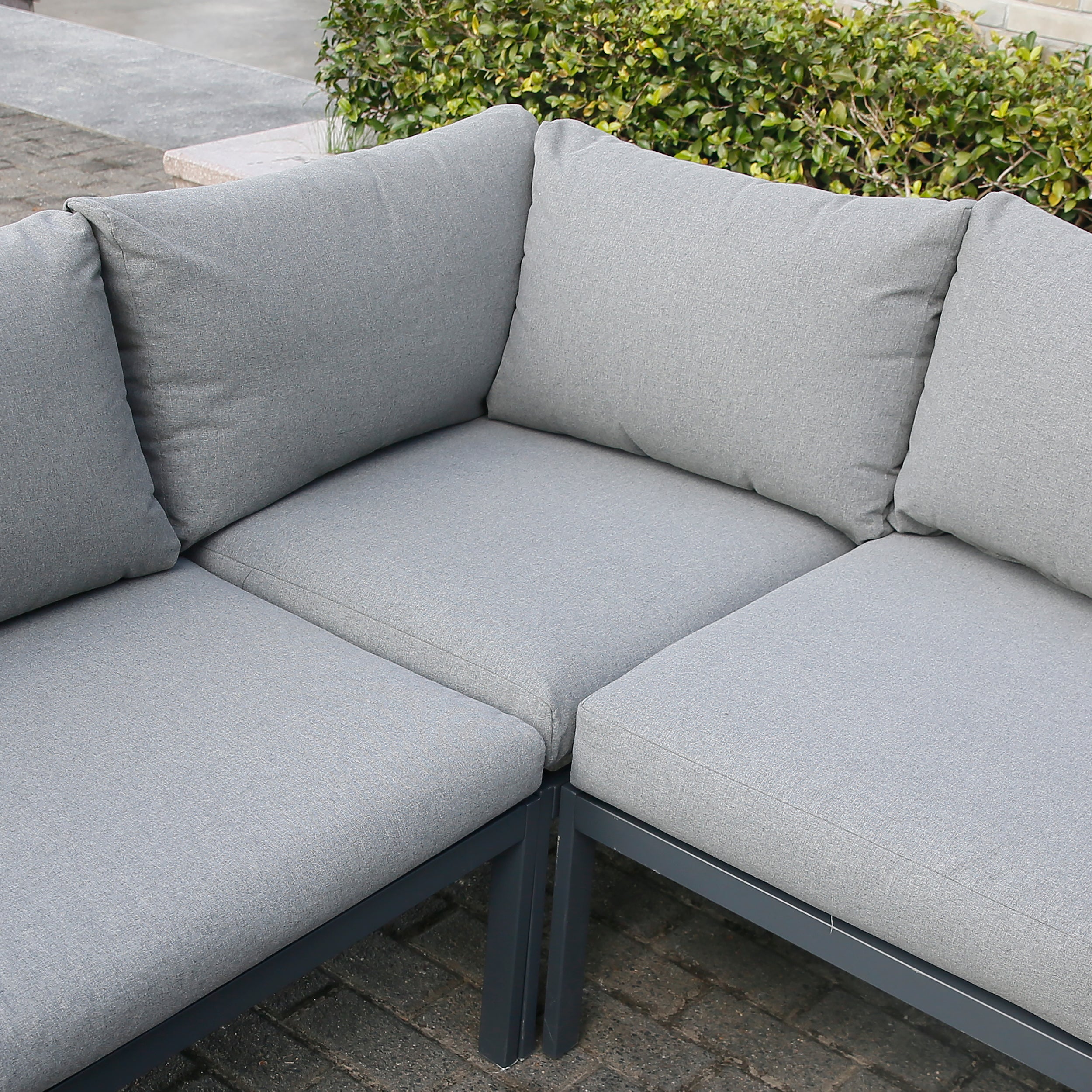 Deko Living 5 Place Seating Outdoor Gray Sofa and Table Set - COP30016