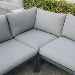 Deko Living 5 Place Seating Outdoor Gray Sofa and Table Set - COP30016