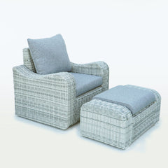 Deko Living 5 Place Seating Outdoor Wicker Sofa and Sofa Chair Set with Table - COP30