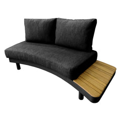 Deko Living 6 Place Seating Outdoor Aluminum and Teak Contour Sofa Set - COP30