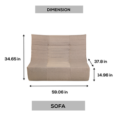 Deko Living Outdoor Compression Foam Sofa