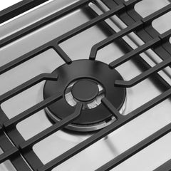 Cosmo 36 in. Haven Collection Drop-in Gas Cooktop with 5 Sealed Burners, Cast Iron Grates in Stainless Steel - COS-CTGH365SS