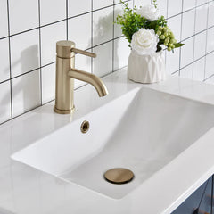 Vanity Art 30" Single Sink Bath Vanity  with White Ceramic Top and Mirror - VA3030
