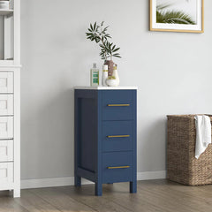 Vanity Art 12 Inch  Bath Vanity Side Cabinet with Engineered Marble Top - VA3112
