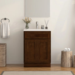Vanity Art 24-Inch  2-Doors Bath Vanity Cabinet Only - VA4024