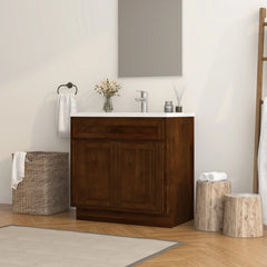 Vanity Art 33-Inch 2-Doors Bath Vanity Cabinet Only - VA4033