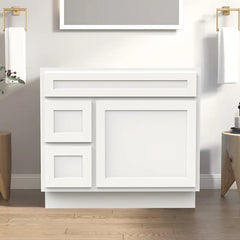 Vanity Art 36-Inch 2-Left Drawers Bath Vanity Cabinet Only - VA4036-2L