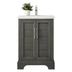Vanity Art 24-Inch  Bathroom Vanity with Ceramic Top - VA5024