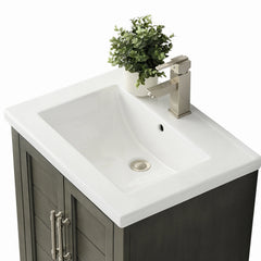 Vanity Art 24-Inch  Bathroom Vanity with Ceramic Top - VA5024