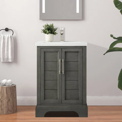 Vanity Art 24-Inch  Bathroom Vanity with Ceramic Top - VA5024