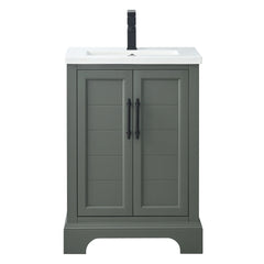 Vanity Art 24-Inch  Bathroom Vanity with Ceramic Top - VA5024