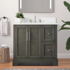 Vanity Art 36-Inch  Bathroom Vanity with Engineered Marble Top - VA5036