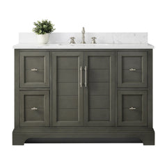 Vanity Art 48-Inch Bathroom Vanity with Engineered Marble Countertop & Backsplash - VA5048