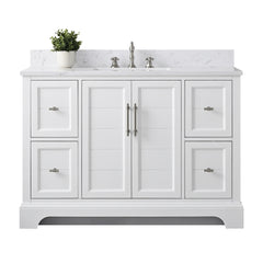 Vanity Art 48-Inch Bathroom Vanity with Engineered Marble Countertop & Backsplash - VA5048