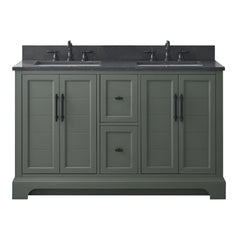 Vanity Art 54-Inch54 in. W x 22 in. D x 34.5 in. H Double Sink Freestanding Bathroom Vanity with Engineered Marble Top - VA5054