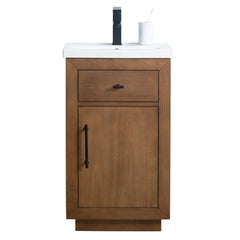 Vanity Art 20”Single Sink Bathroom Vanity in Tan with Ceramic Top in White - VA7020-T