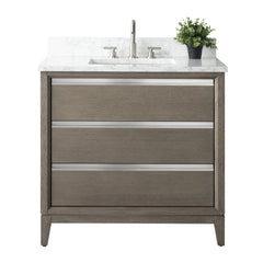 Vanity Art 36” Single Sink Bathroom Vanity  with Engineered Marble Top - VA8036