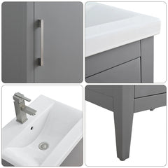 Vanity Art 20- Inch Single Sink Bathroom Vanity Cabinet with Ceramic Top - VA9020