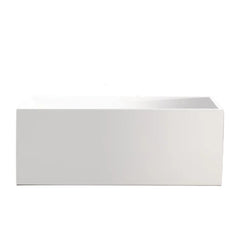 Vanity Art 59" White Acrylic Freestanding Bathtub | Contemporary Soaking Tub with Pop-up Drain and Slotted Overflow, UPC Certified - B813B1