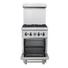 Forno Commerciale 24-Inch Commercial Gas Range – 4 Burners – 3.59 cu. ft. Oven – Stainless Steel - FCMGR0093-24