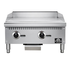 Forno Commerciale 24-Inch Commercial Gas Griddle – 60,000 BTU – Stainless Steel - FCMGG0055-24