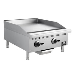 Forno Commerciale 24-Inch Commercial Gas Griddle – 60,000 BTU – Stainless Steel - FCMGG0055-24